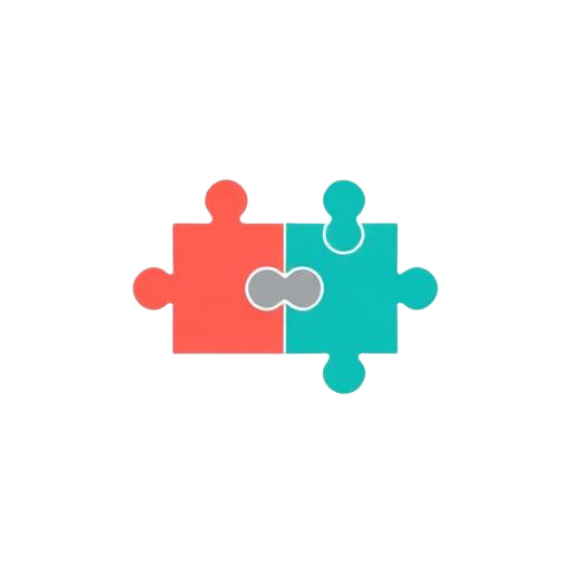 Illustratie van twee puzzelstukken