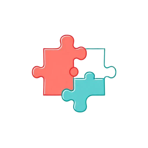 Illustratie van twee puzzelstukken